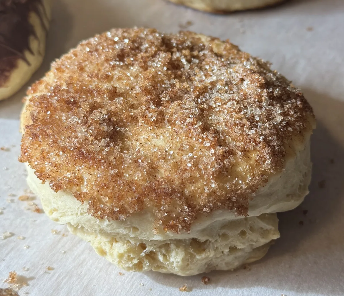 A cinnamon sugar bake with a creamy filling